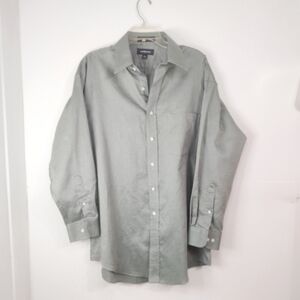 Croft and Barrow. Long sleeve dress shirt.  Light sage green. Size 17  32/33